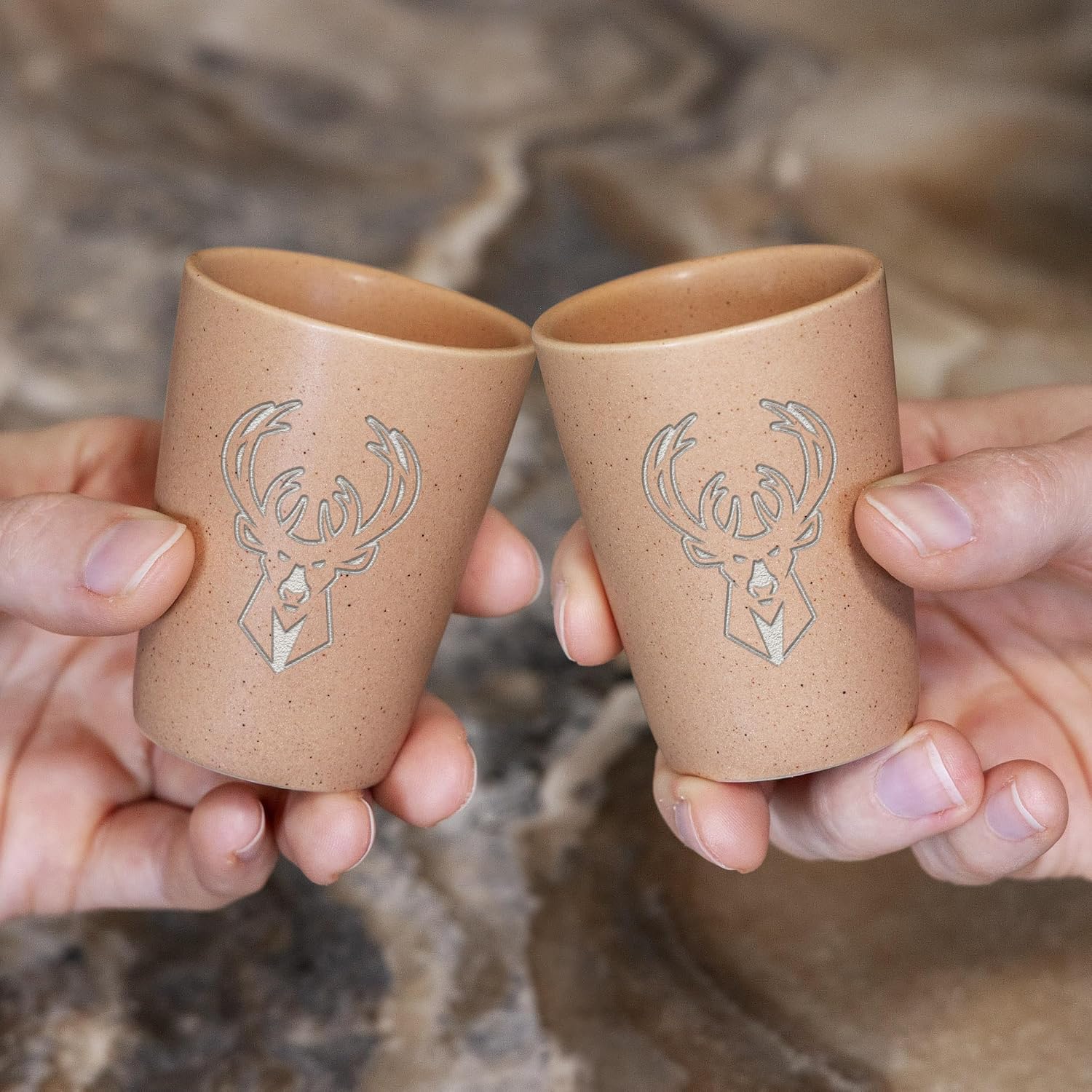 Detalle de Rico Industries NBA Unisex-Adult Modern 2oz Ceramic Shot Glass (Laser Engraved Team Logo)
