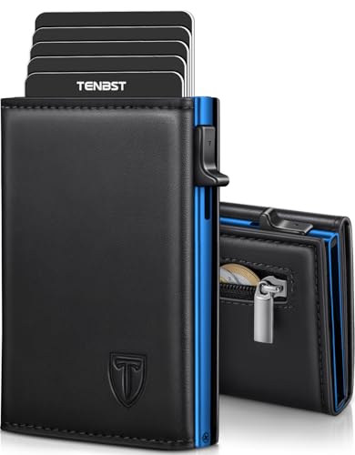 Detalle de TENBST Cartera Tarjetero con Bloqueo RFID, delgada y con cierre magnético