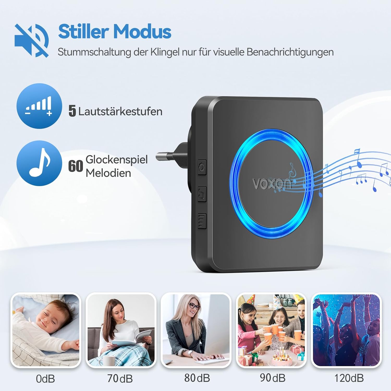 Thumbnail 5 de VOXON Funkklingel 400 m Reichweite – Türgong