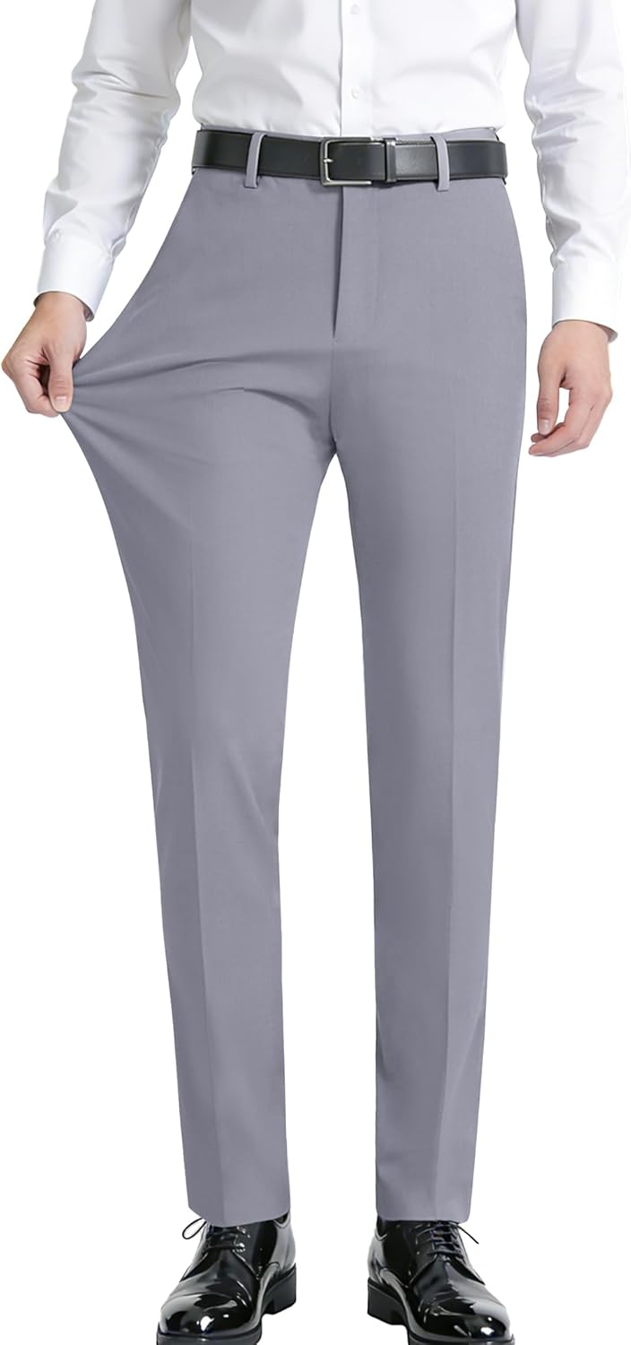 Thumbnail 6 de Pacific Perfect Men's Stretch Dress Pants with Expandable Waist: 3 Fits (Slim, Classic Straight, Big & Tall)