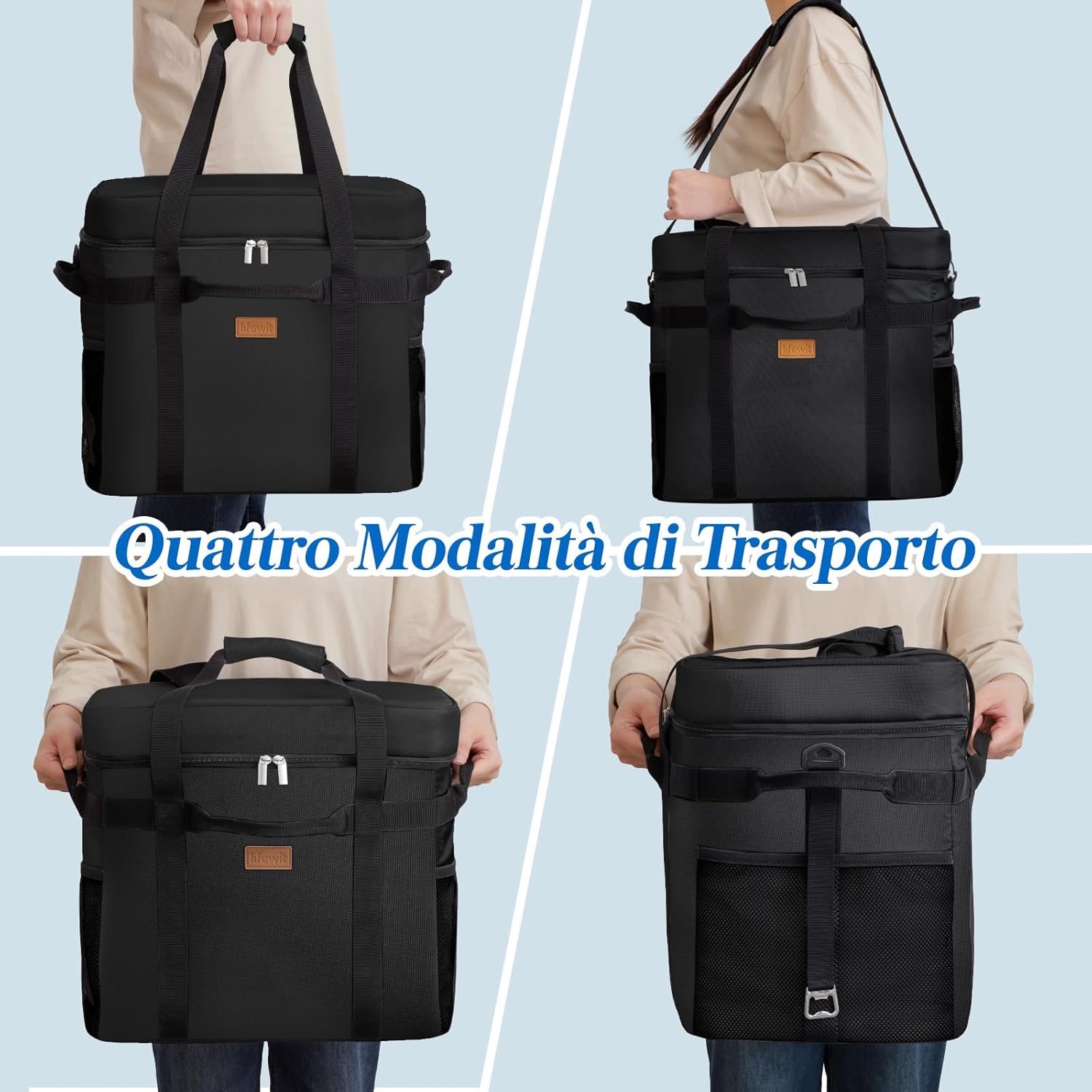 Detalle 2 de Lifewit Borsa Termica 40L: Borsa Frigo Grande, Portatile e Multifunzionale per Picnic e Campeggio