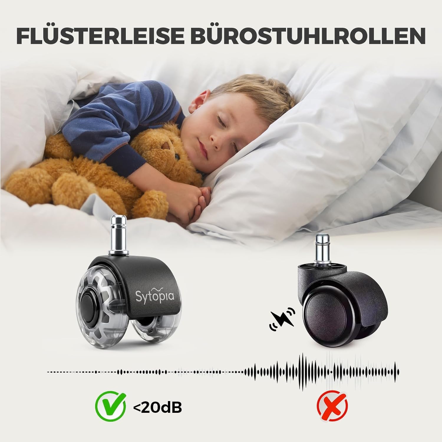 Thumbnail 4 de Sytopia Bürostuhl Rollen 11 × 22 mm, 5er Set