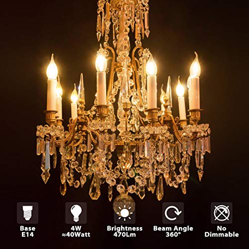 Thumbnail 1 de LVWIT Lampadine LED E14 Warm 2700K – 4W (40W equivalenti), 470 LM, Filamento Vintage, Pacco 6 unità