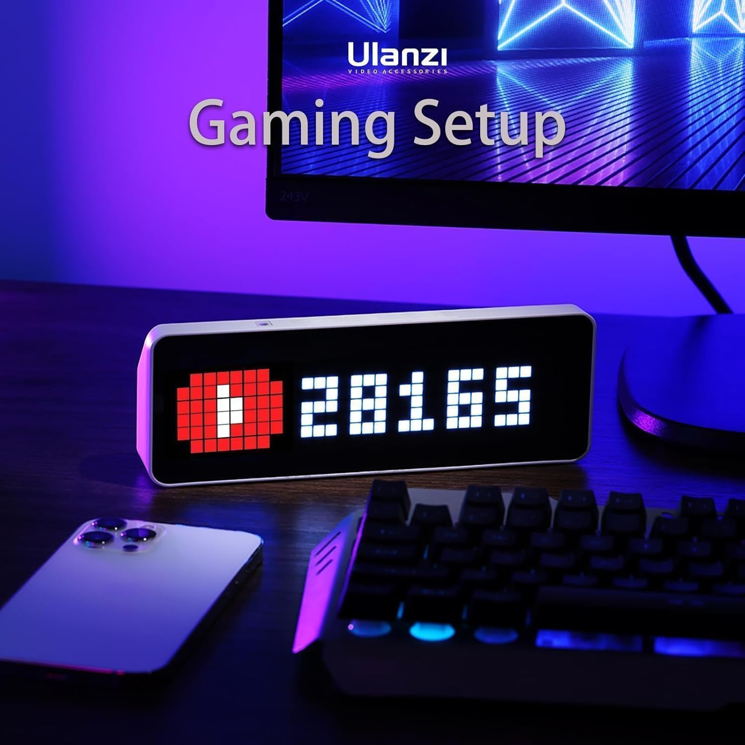 Detalle de ULANZI TC001 horloge pixel 5 heures