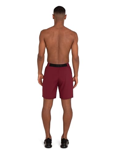 Thumbnail 4 de TCA Technology Elite Tech shorts de running para hombre con bolsillos con cremallera (rojo)
