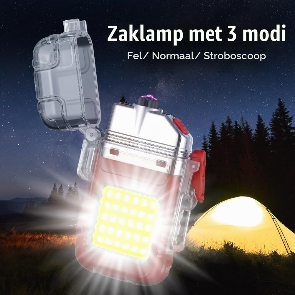 Detalle 2 de Vicloon elektrische plasmaboogaansteker met zaklamp in drie modi