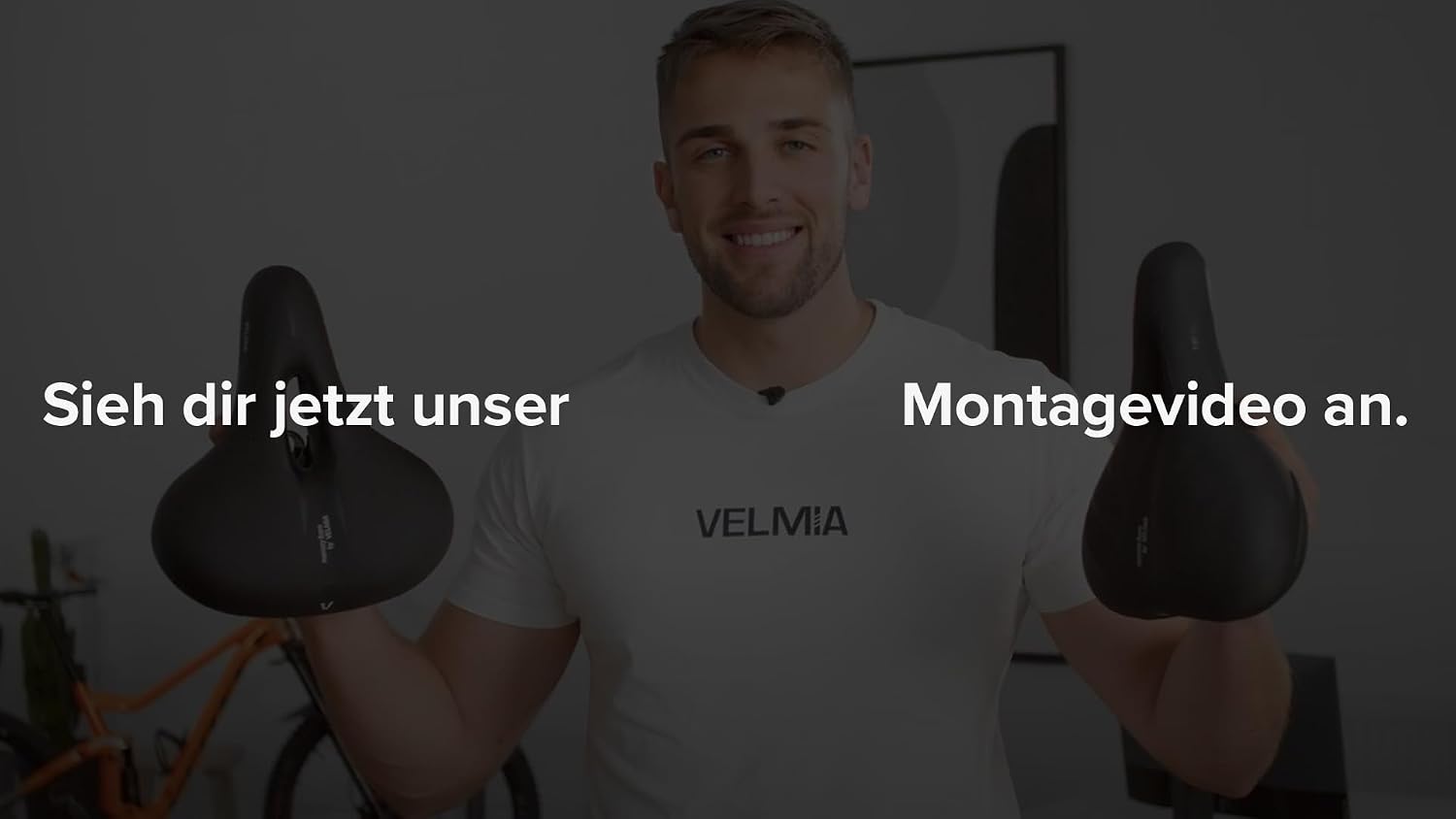 Thumbnail 6 de Velmia Fahrradsattel mit 3-Zonen-Konzept, ShockAbsorb-Federung & Memory-Schaum für Herren & Damen