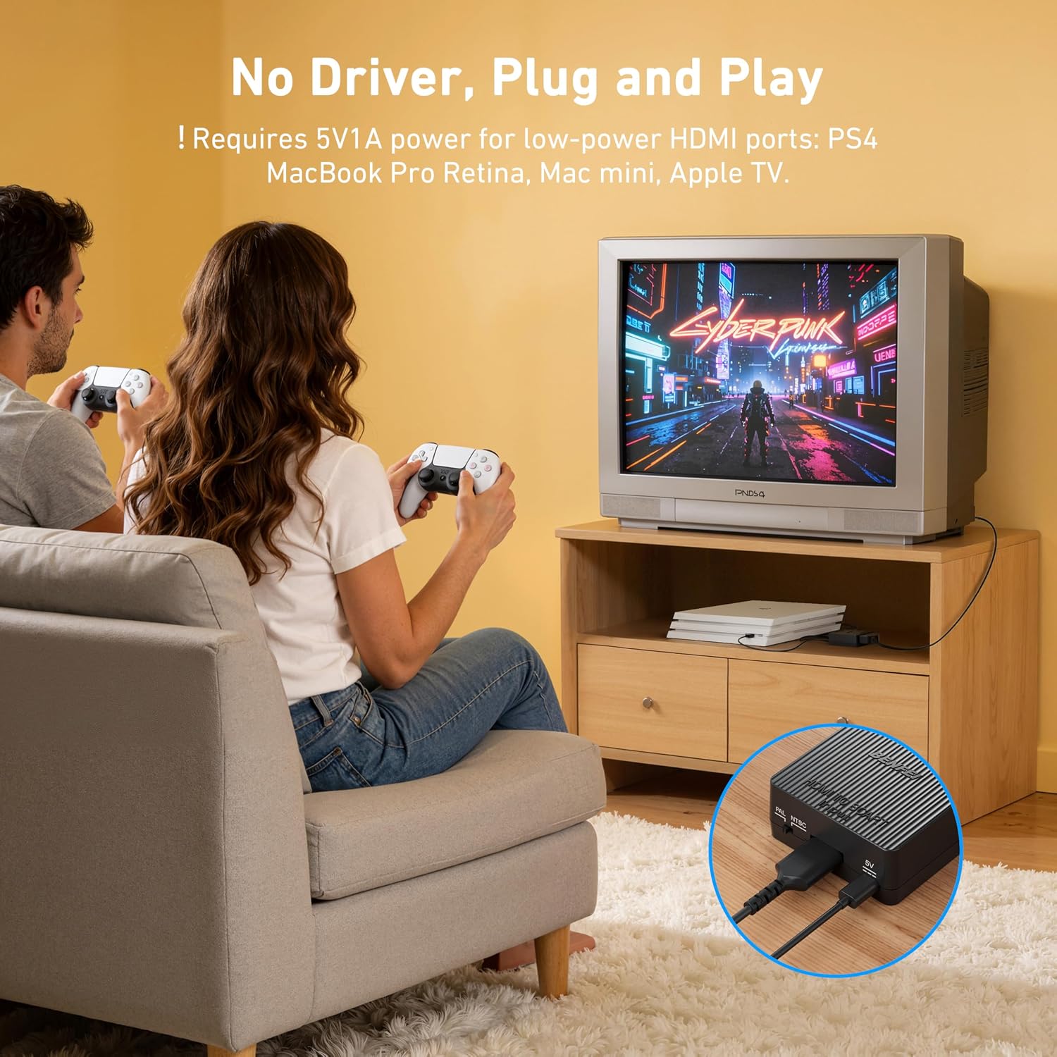 Detalle de BENFEI HDMI to Scart Adapter (HDMI to SCART) – 1080p/720p, PAL/NTSC, 18‑month warranty
