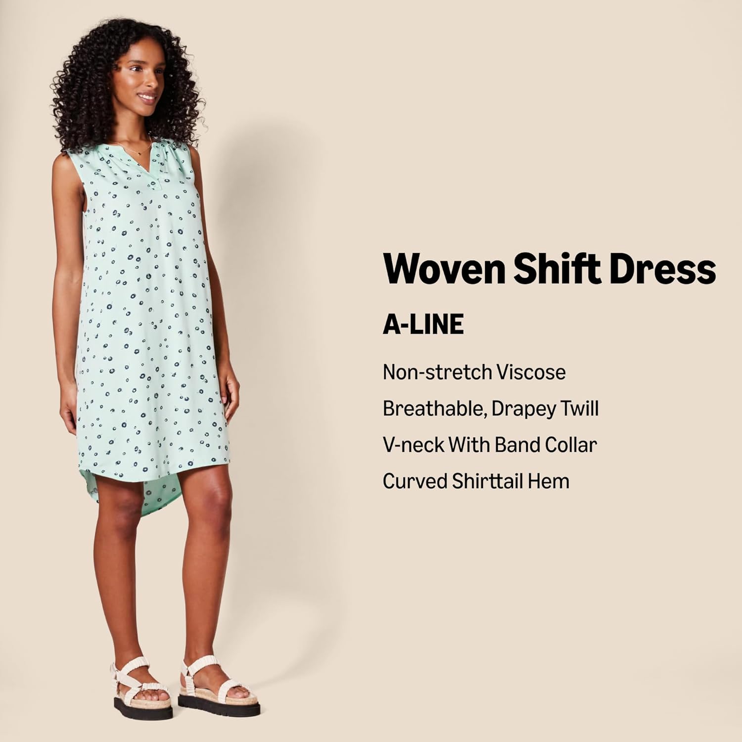 Thumbnail 1 de Amazon Essentials women’s sleeveless casual shift beach dress in viscose twill