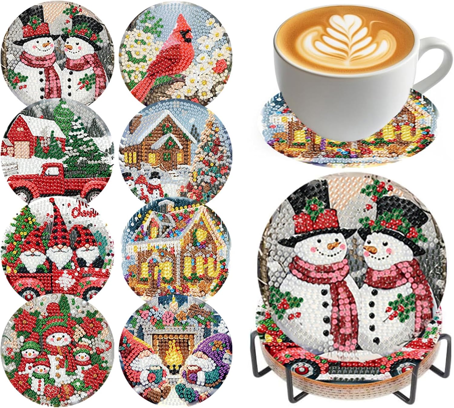 Thumbnail 6 de Diamond Art Coaster Kit, 8-Piece Set