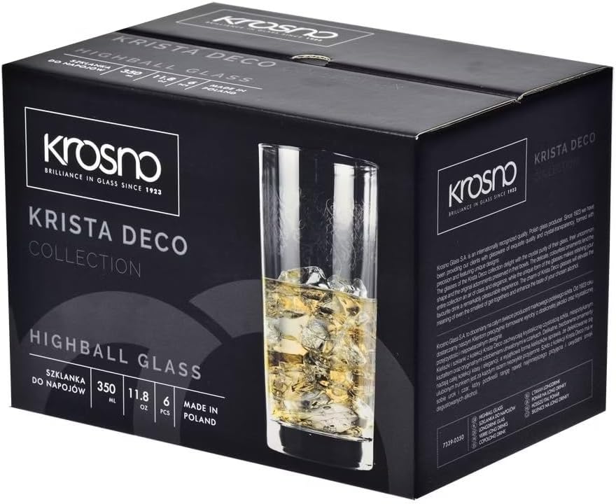 Detalle 1 de KROSNO Krista Deco F687339035070AG0 – 6 szklanek ze szkła bezołowiowego