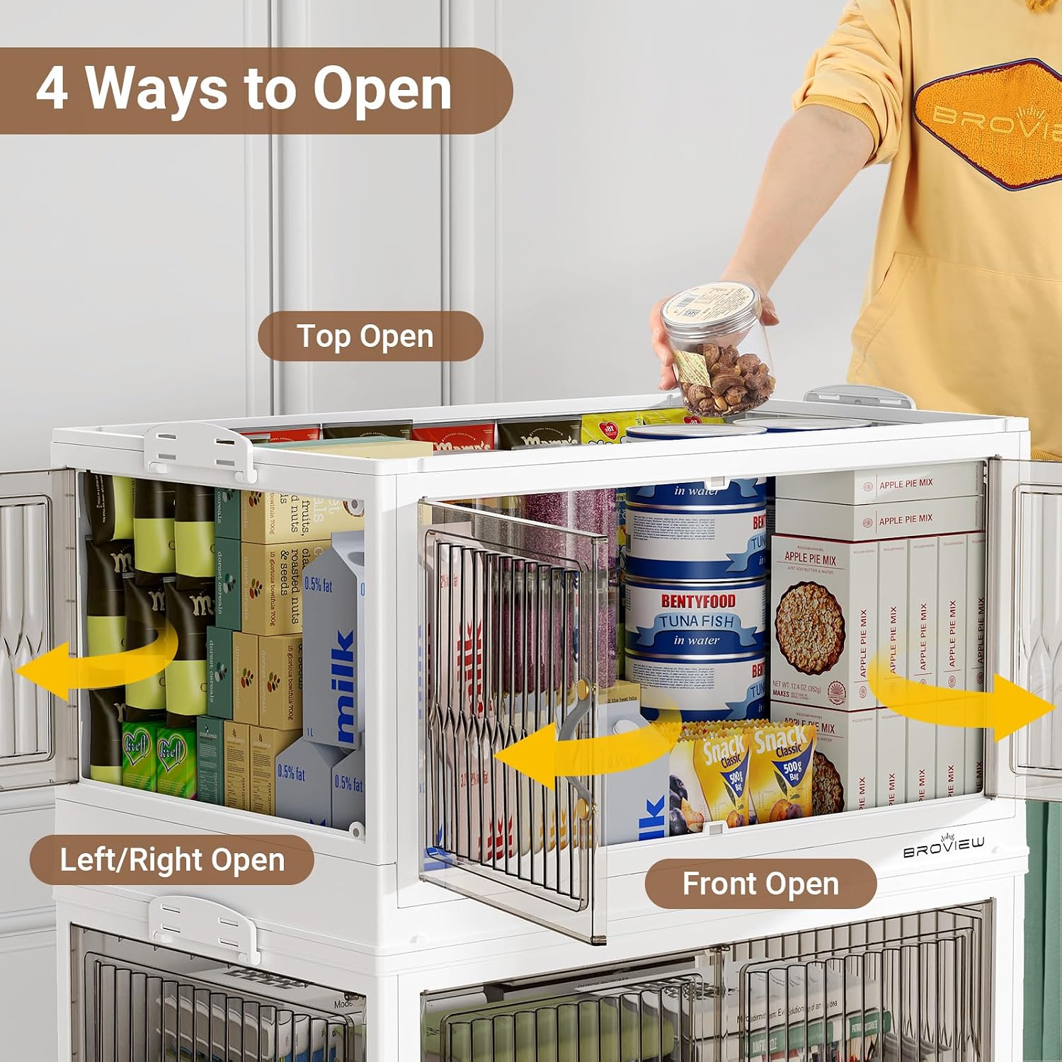 Detalle 2 de BROVIEW Stackable Storage Bins 3-Pack