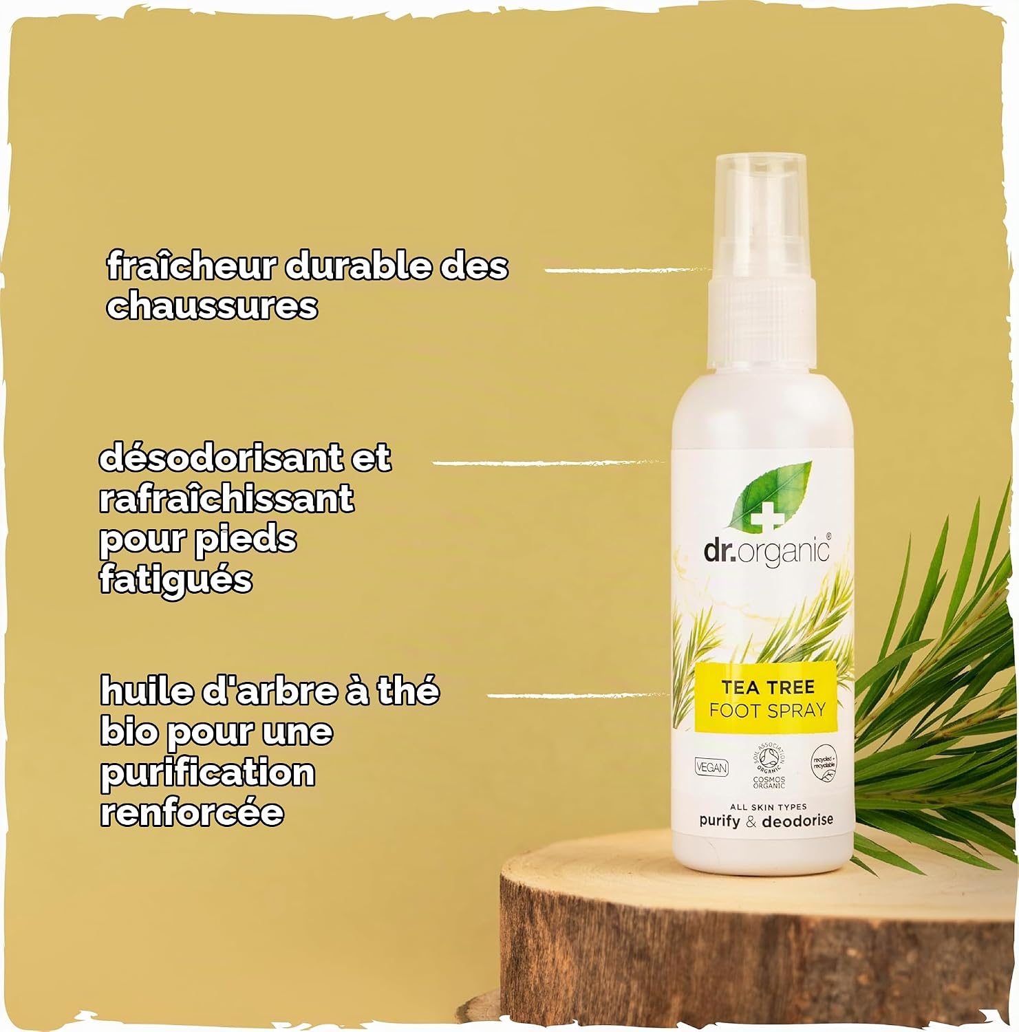 Thumbnail 3 de Dr. Organic Tea Tree-voetspray 100 ml met pepermunt, sneldrogend en aluminiumvrij