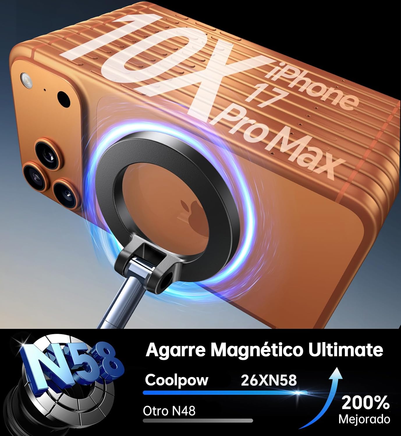 Thumbnail 3 de Coolpow Soporte Móvil Coche Magsafe 360°