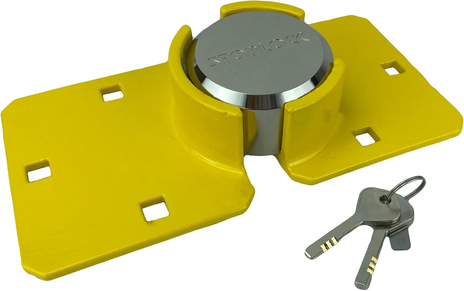 Thumbnail 6 de Stoplock Wheel Clamp HG 400-00 anti-theft lock for small-wheel cars, caravans and trailers (yellow)