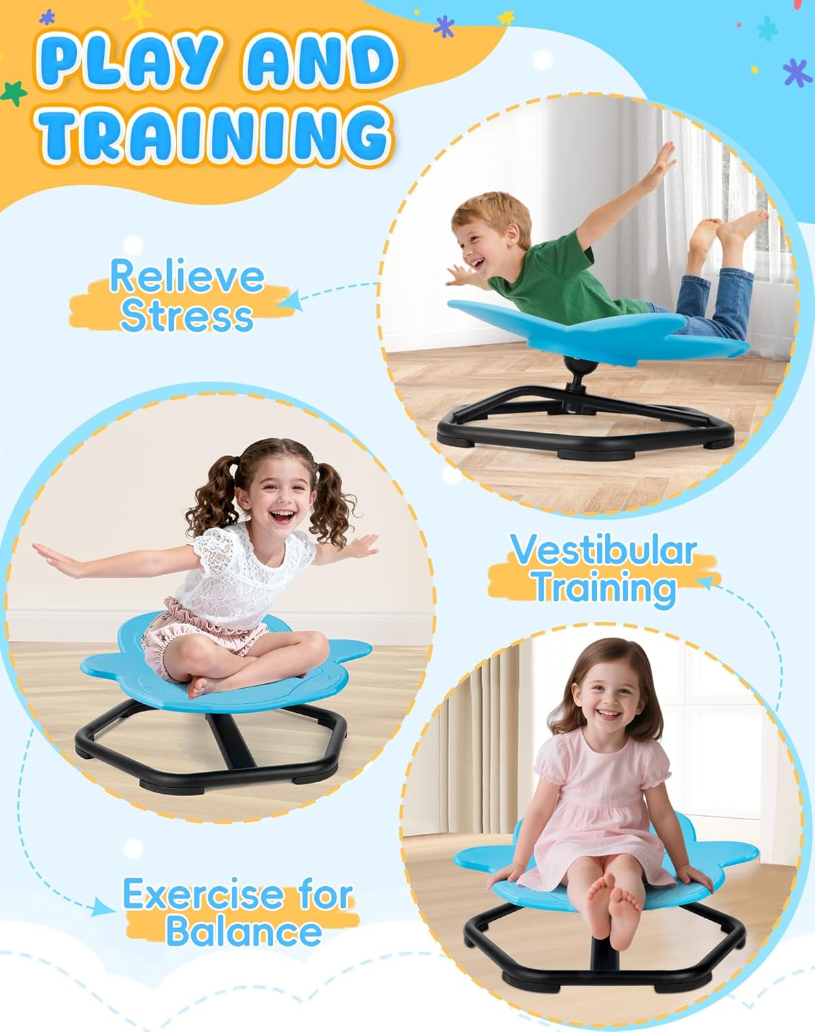Thumbnail 2 de Dooeant Spinning Sensory Chair for Kids