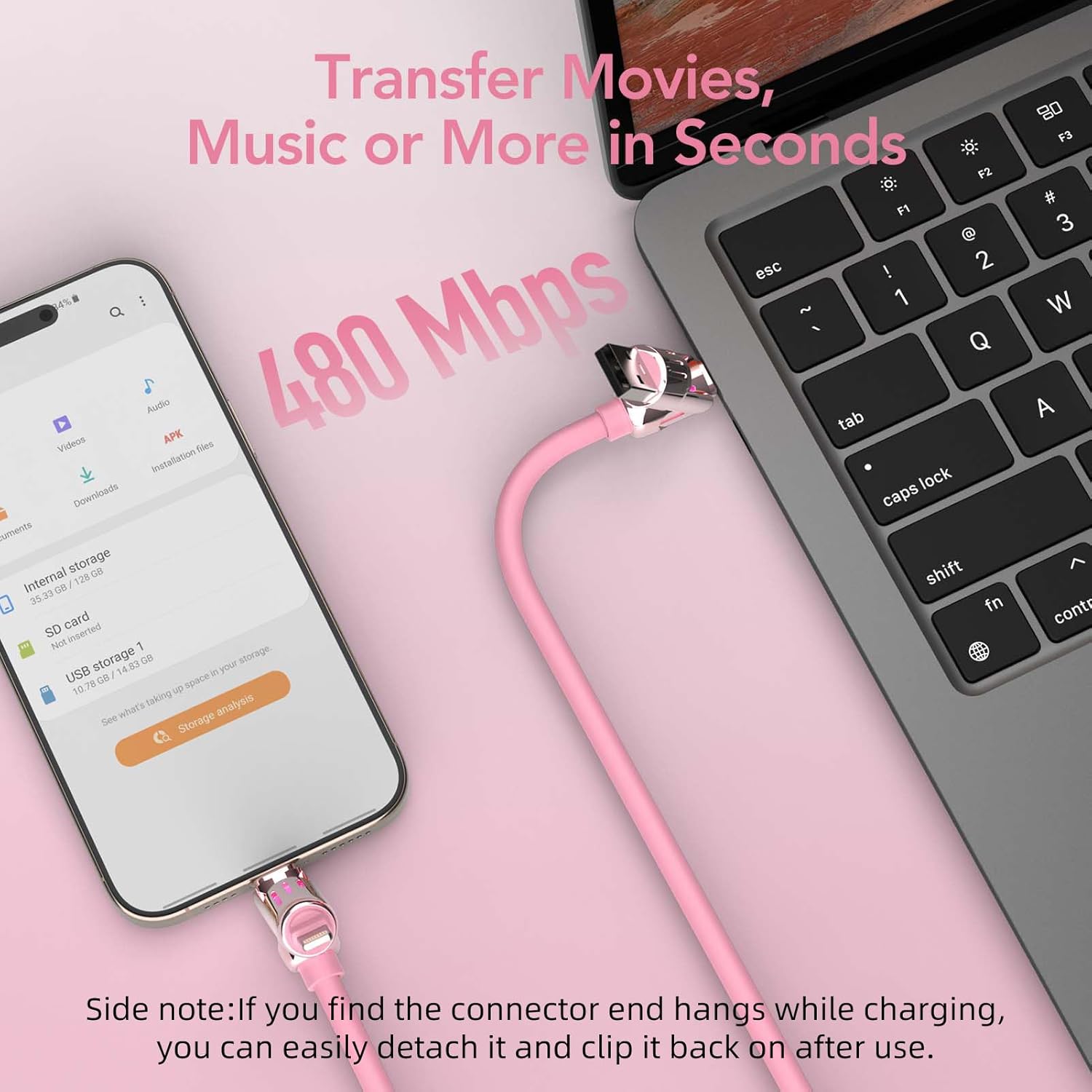 Thumbnail 6 de MFish 240W 4-in-1 Charging Cable with Carrying Case (6.6FT) – USB-C to USB-C/Lightning, USB-A to USB-C/Lightning