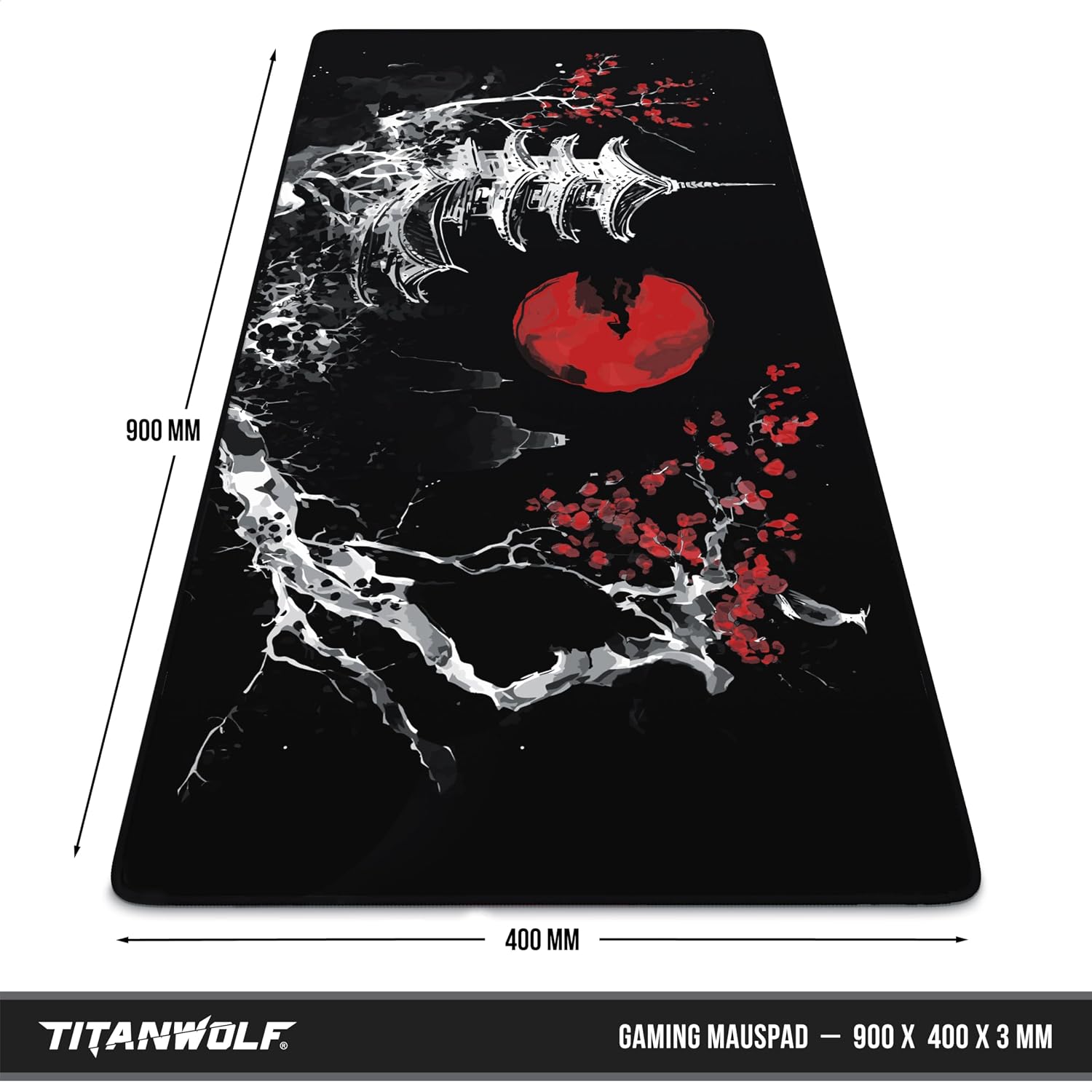 Detalle 2 de TITANWOLF XXL Speed Mauspad 900 x 400mm