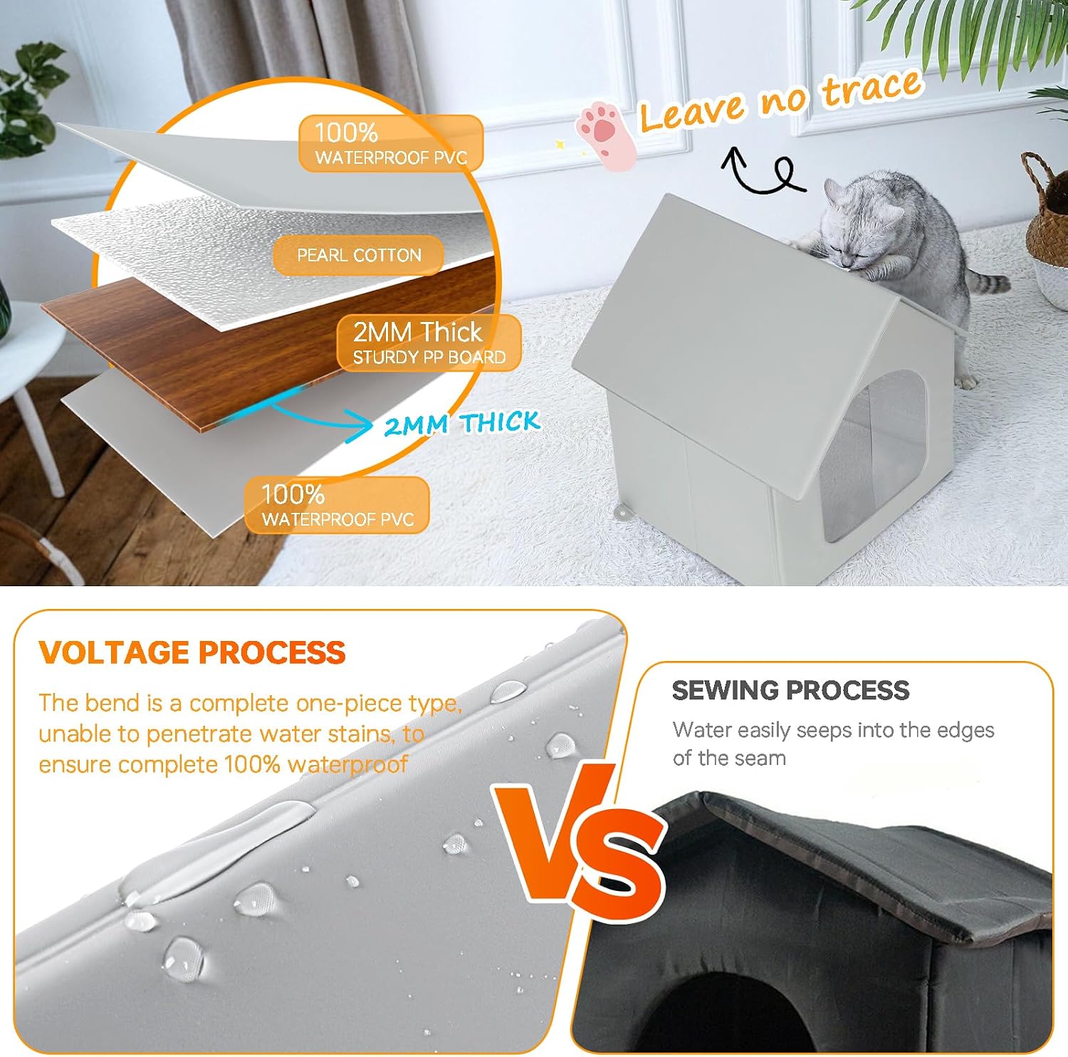 Thumbnail 1 de Sturdy Outdoor Cat Cave Insulated Shelter