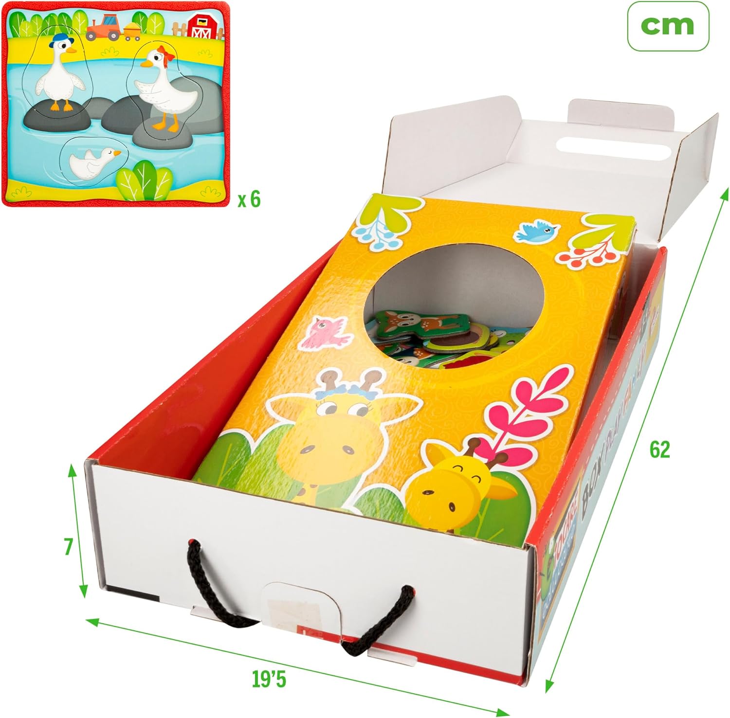 Thumbnail 1 de Liscianigiochi 92727 Montessori Baby Box Puppies – taktile Box mit Selbstkorrektur-Schablonen