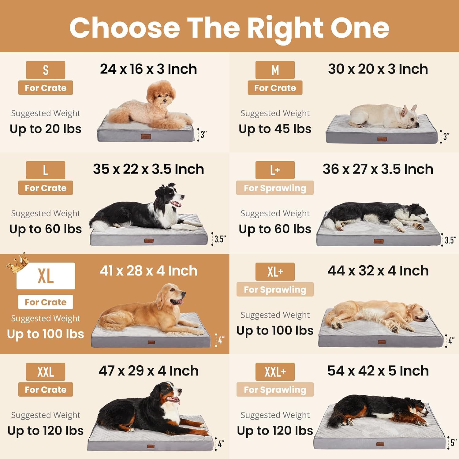 Detalle de OhGeni PBR3V137 Orthopedic Dog Bed, 41 x 28-Inch Reversible Memory Foam, Gray