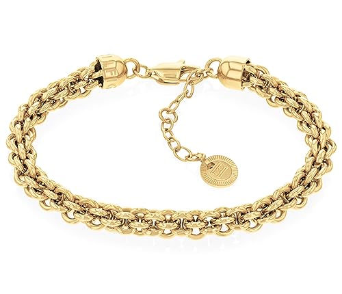 Detalle de Tommy Hilfiger Jewelry Women's Chain Bracelet in Yellow Gold IP