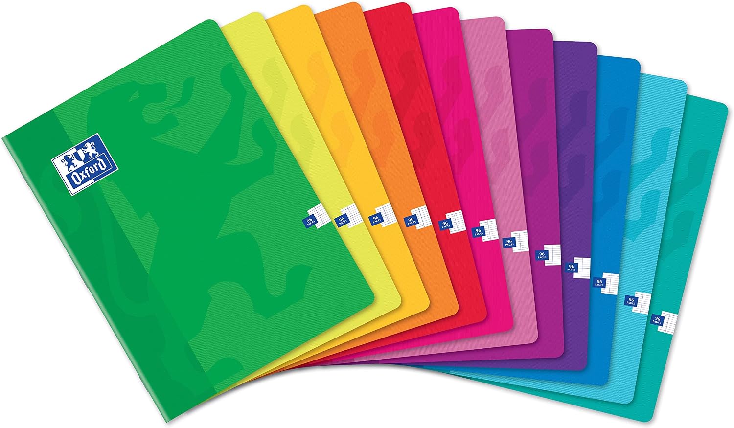 Detalle de OXFORD Lot de 4 Cahiers Color Life 24x32 cm — 96 pages, Seyès grands carreaux