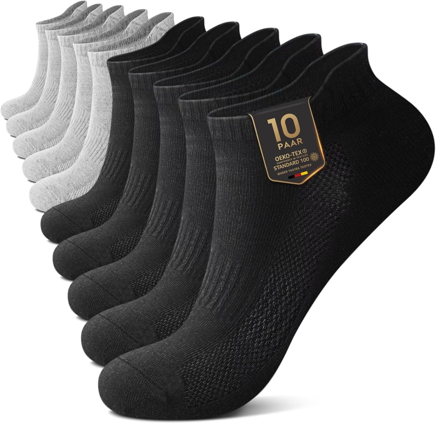 Thumbnail 6 de YouShow 10 Paar Sneaker Socken – atmungsaktive Knöchelsocken aus Baumwolle für Damen und Herren