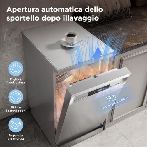 Thumbnail 7 de Midea MFD45S200X.1-IT: lavastoviglie slim da 10 coperti con 8 programmi e lavaggio a basso consumo