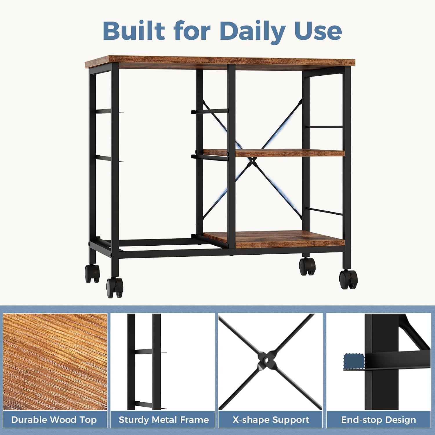Thumbnail 6 de DUMOS Mobile File Cabinet, 3-Drawer