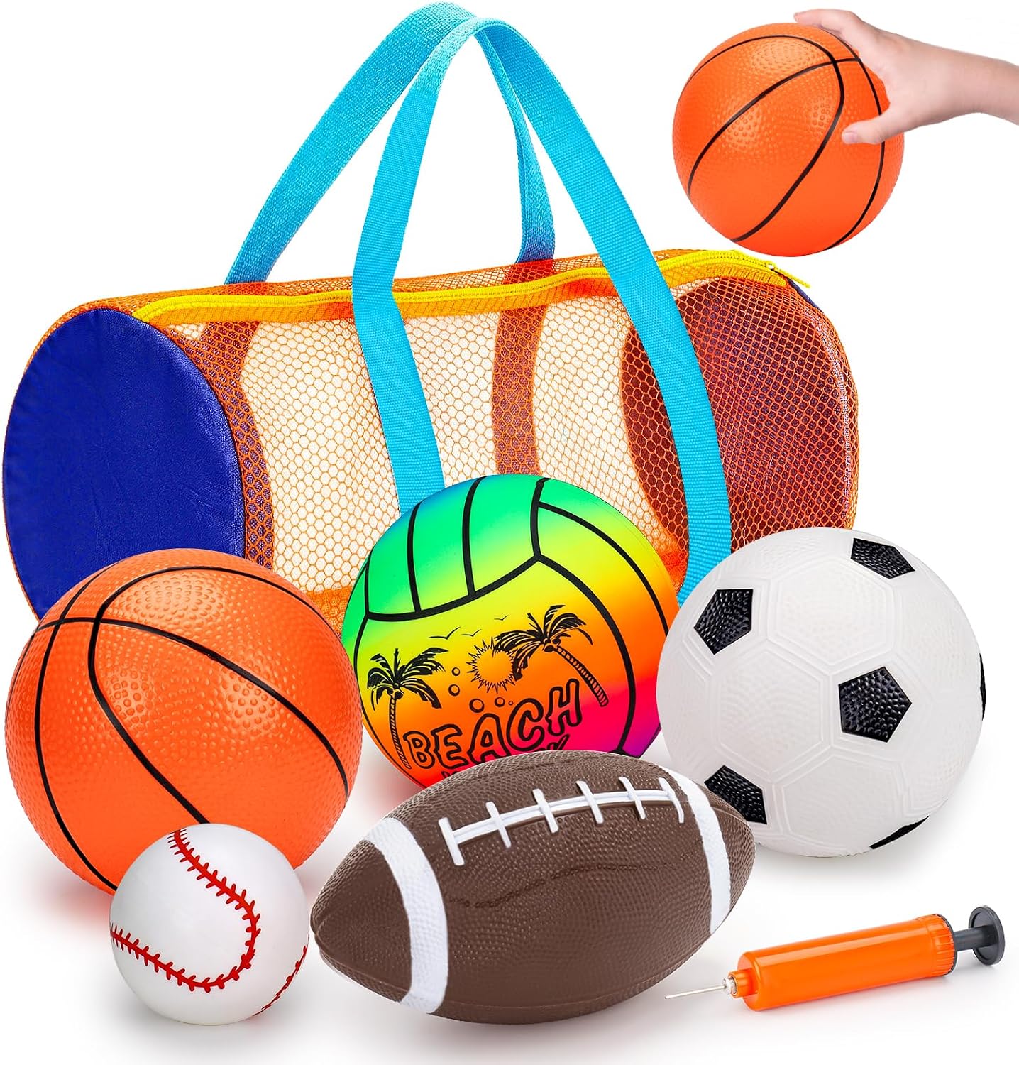 5 Pack Sports Balls Set for Kids