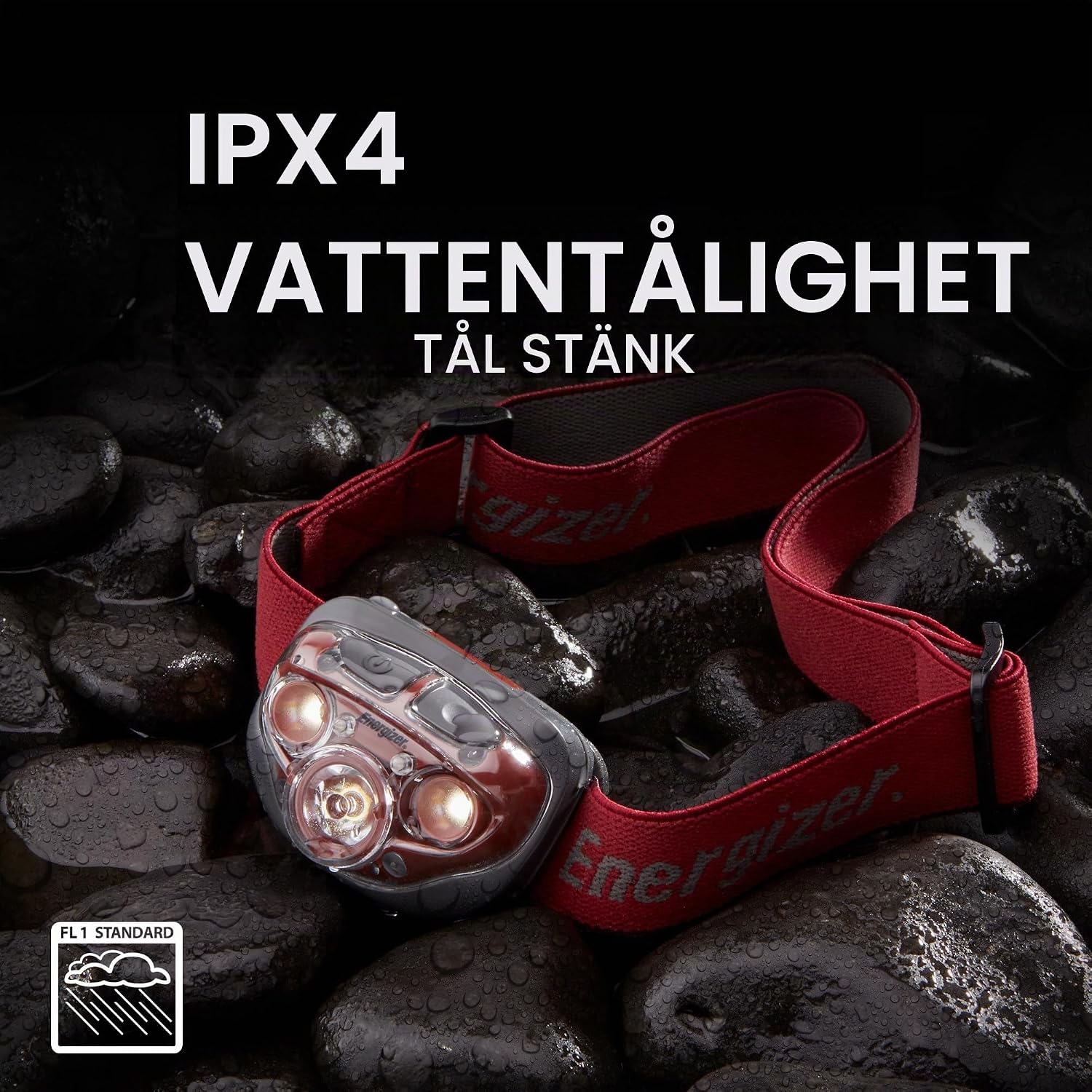 Detalle 2 de Energizer Vision HD+ pannlampa, 315 lumen, roströd med IPX4
