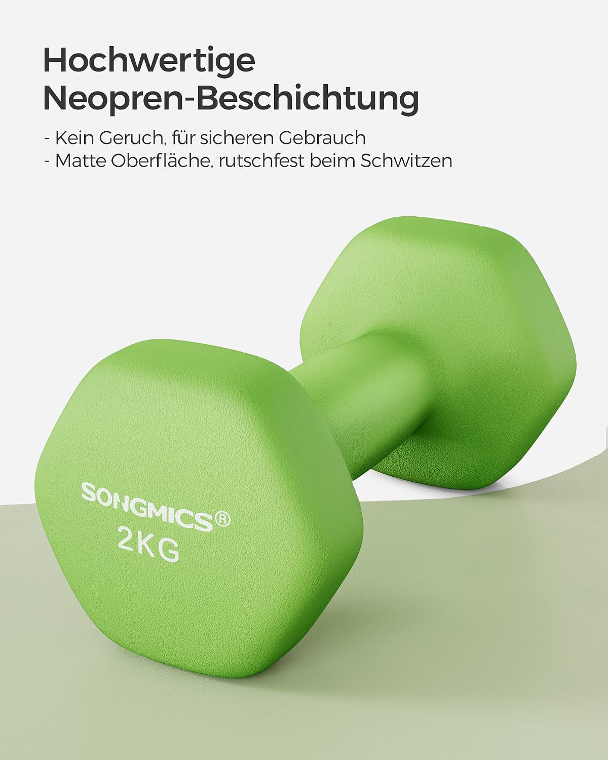 Detalle 2 de SONGMICS 2er-Set Hex-Dumbbells mit Neoprenbeschichtung für Krafttraining & Fitness zu Hause