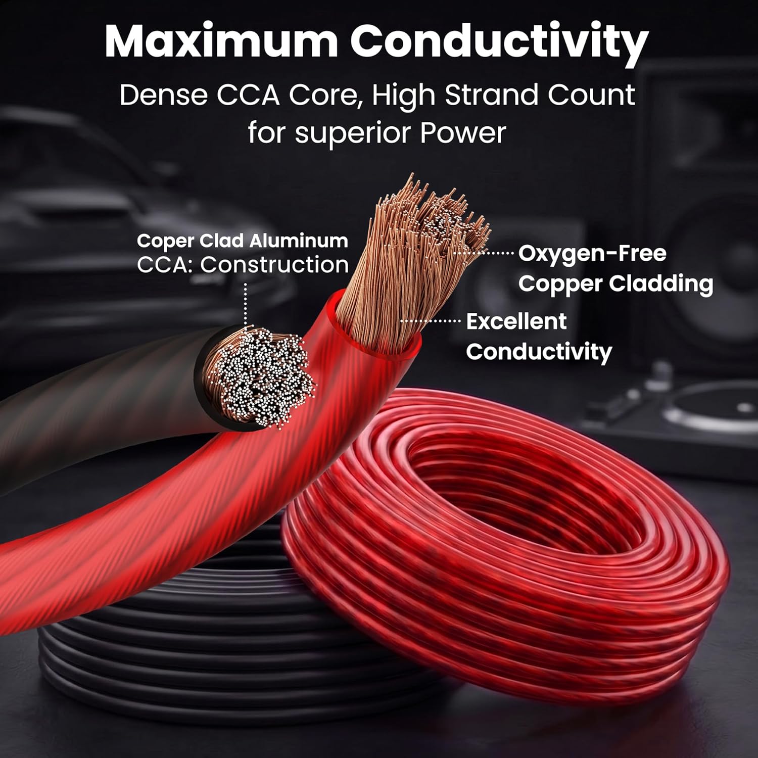 Thumbnail 2 de GEARit 4 Gauge Wire Set (50 ft per color) – 4 AWG Battery Cable CCA for Car Audio, RV, Trailer