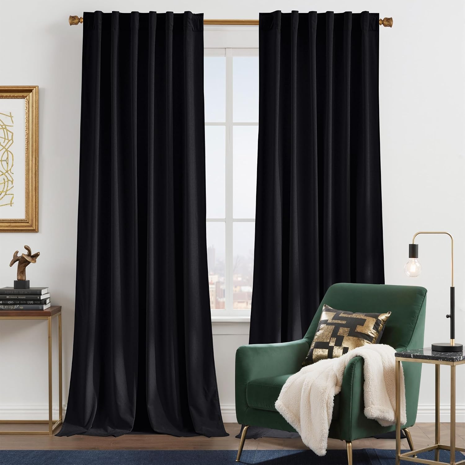 Detalle de NICETOWN Velvet Curtains, 96 Inches
