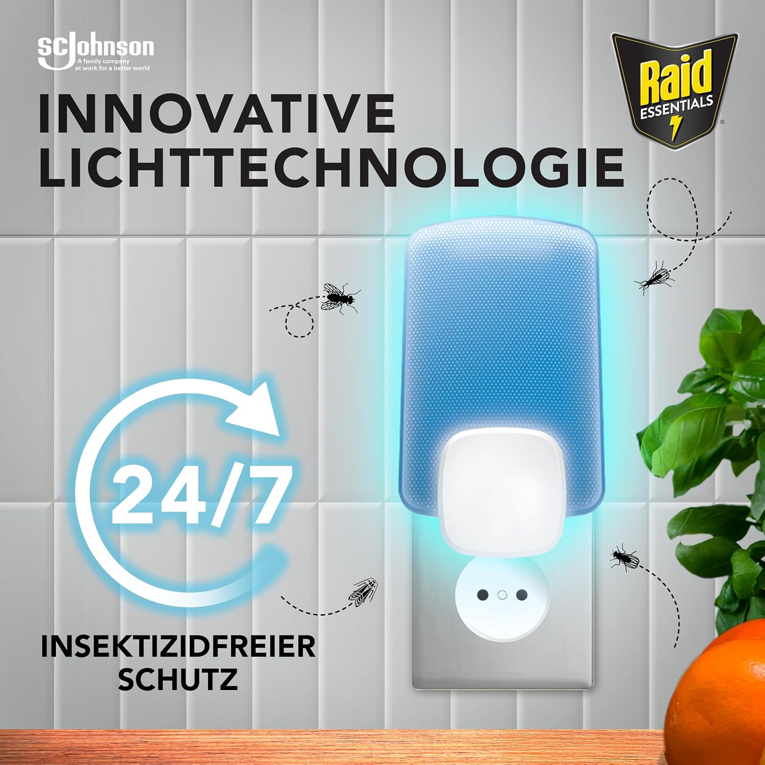 Thumbnail 3 de Raid Essentials LED Lichtfalle – insektizidfrei, 1 Lichtfalle + 1 Nachfüllpackung