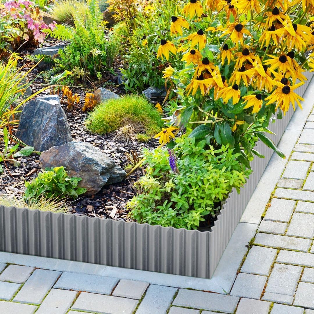 Detalle de LAVEVE Corrugated Metal Garden Edging 8-Inch