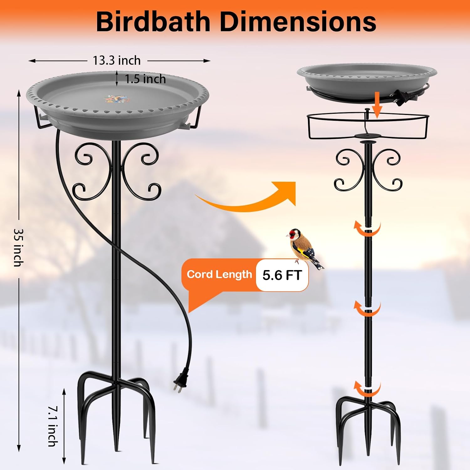 Thumbnail 6 de Heated Bird Bath