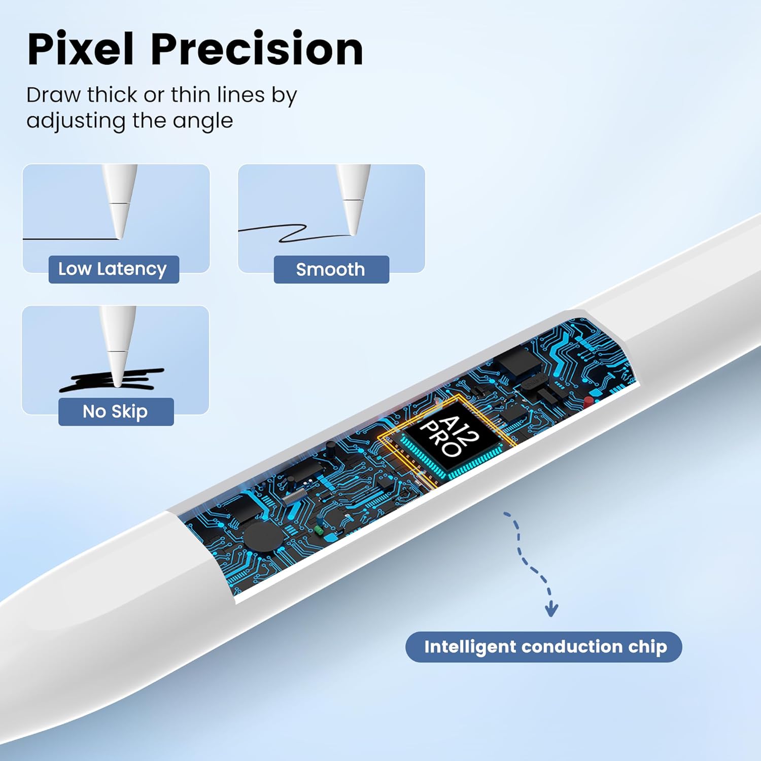 Thumbnail 6 de Penlike Pencil for Apple iPad A16 10th Gen — Fast Charge Stylus with Tilt, Palm Rejection, and Magnetic Attachment