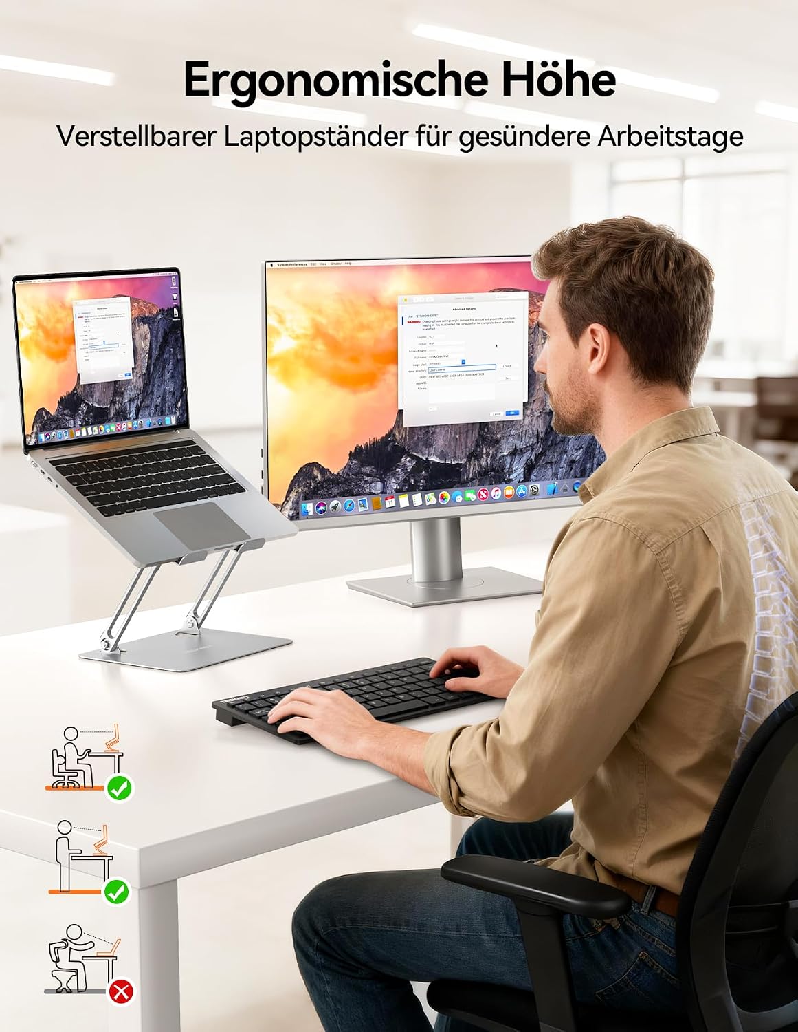 Thumbnail 1 de TECKNET Laptop Ständer für 10–17,3 Zoll – Höhenverstellbar, faltbar, ergonomisch
