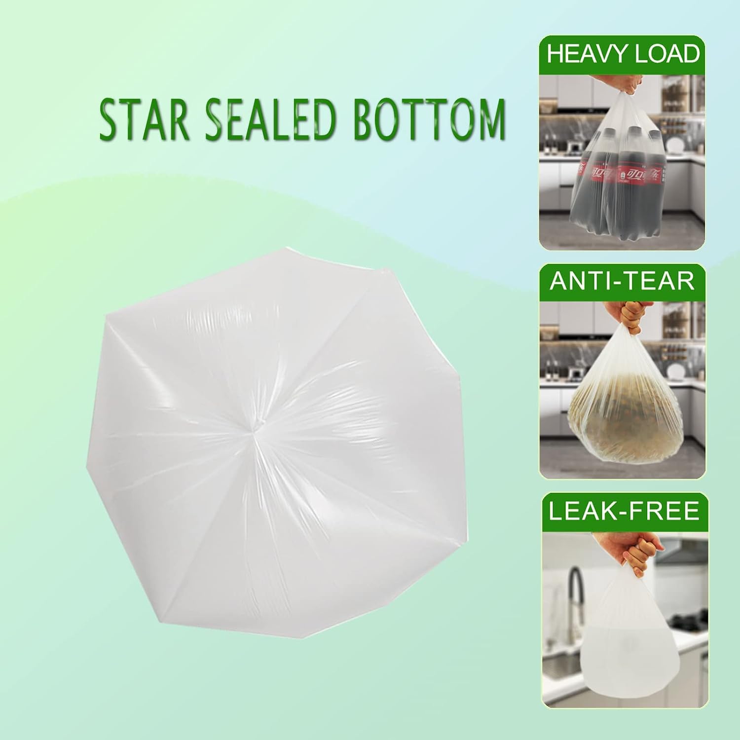 Thumbnail 3 de Inwaysin 4-Gallon Small Trash Bags – 200-Count, Biodegradable, Expanded Size, 1.2 Mil Thick
