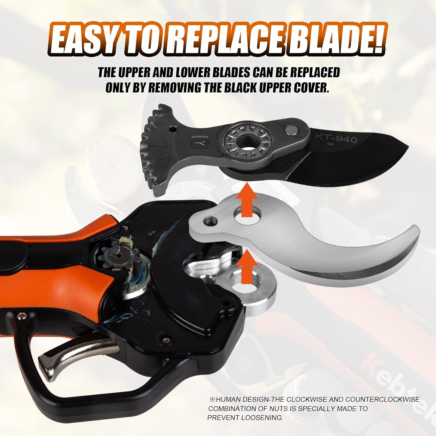 Detalle 1 de Kebtek KT940 Cordless Electric Secateurs 40mm