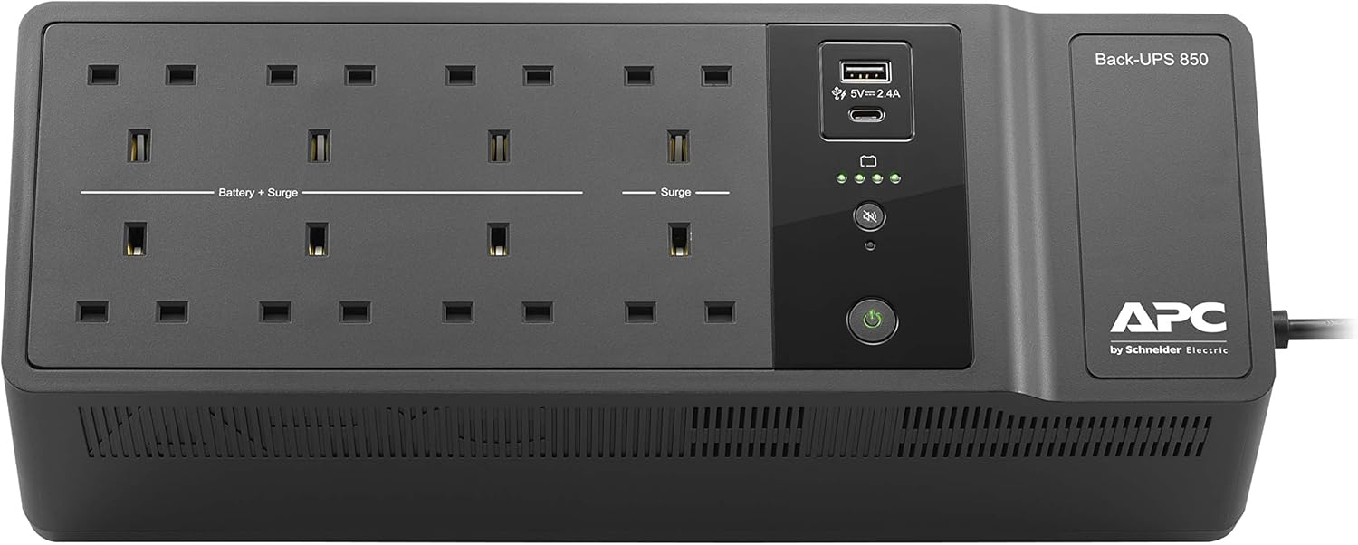 Thumbnail 3 de APC by Schneider Electric Back-UPS ES BE850G2-UK 850VA UPS with 8 outlets and USB charging