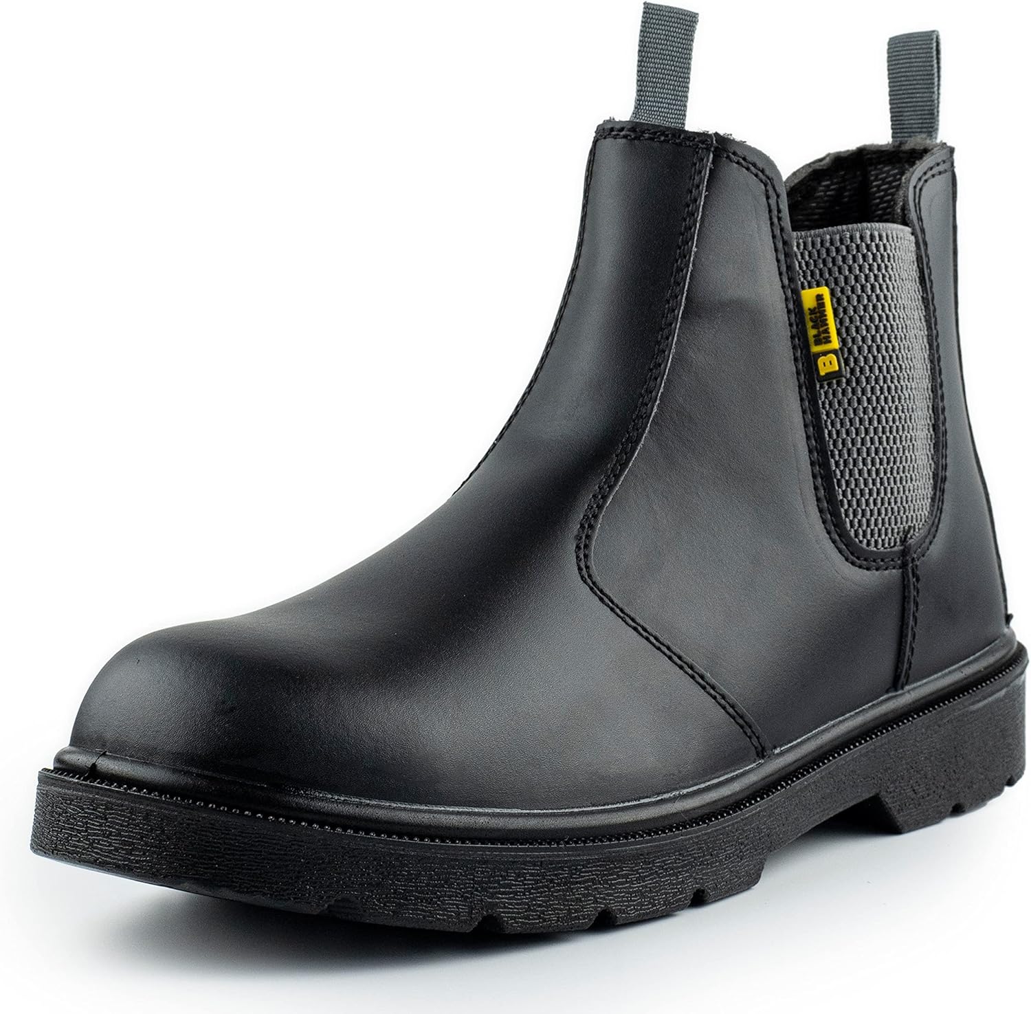 Detalle de Black Hammer Men’s Chelsea Safety Work Boots (Smooth Leather) Steel Toe Cap, S3 SRC