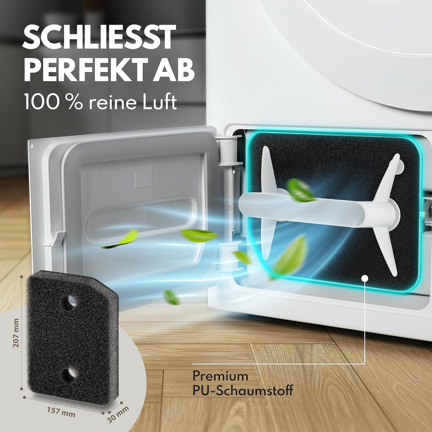 Detalle de Miele T1 Premium Sockelfilter (3er-Set) für 9164761 – Schwammfiltermatte für Wärmepumpen- & Wäschetrockner