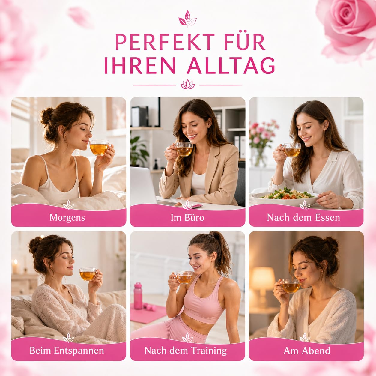 Detalle de Detox Tee zum Abnehmen – 56-Tage Kräutertee-Kur mit Grüntee, Oolong & Löwenzahn, Pfirsichgeschmack (vegan)