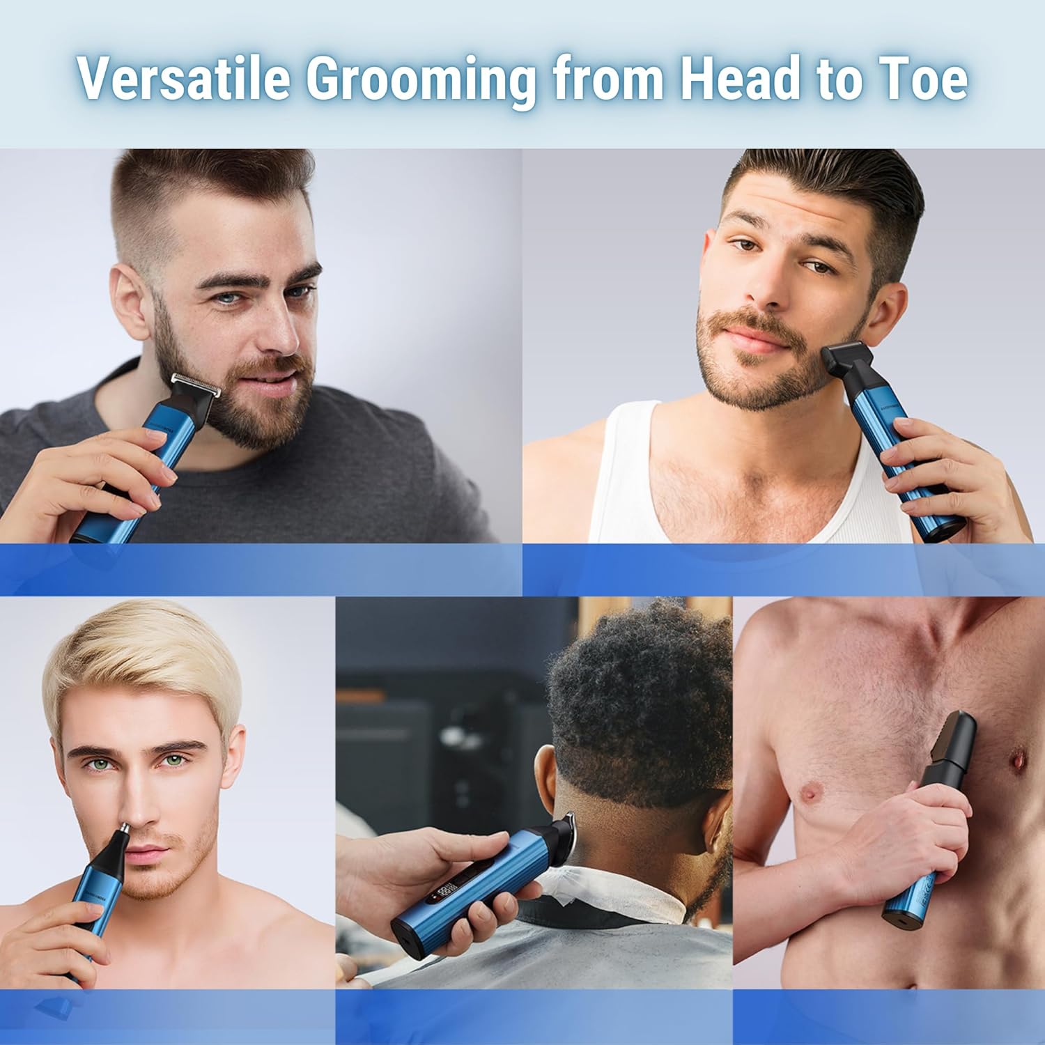 Thumbnail 5 de BarberBoss 5-in-1 Beard Trimmer for Men, Hair Clipper, Body Groomer, Nose & Ear Trimmer – QR-6020