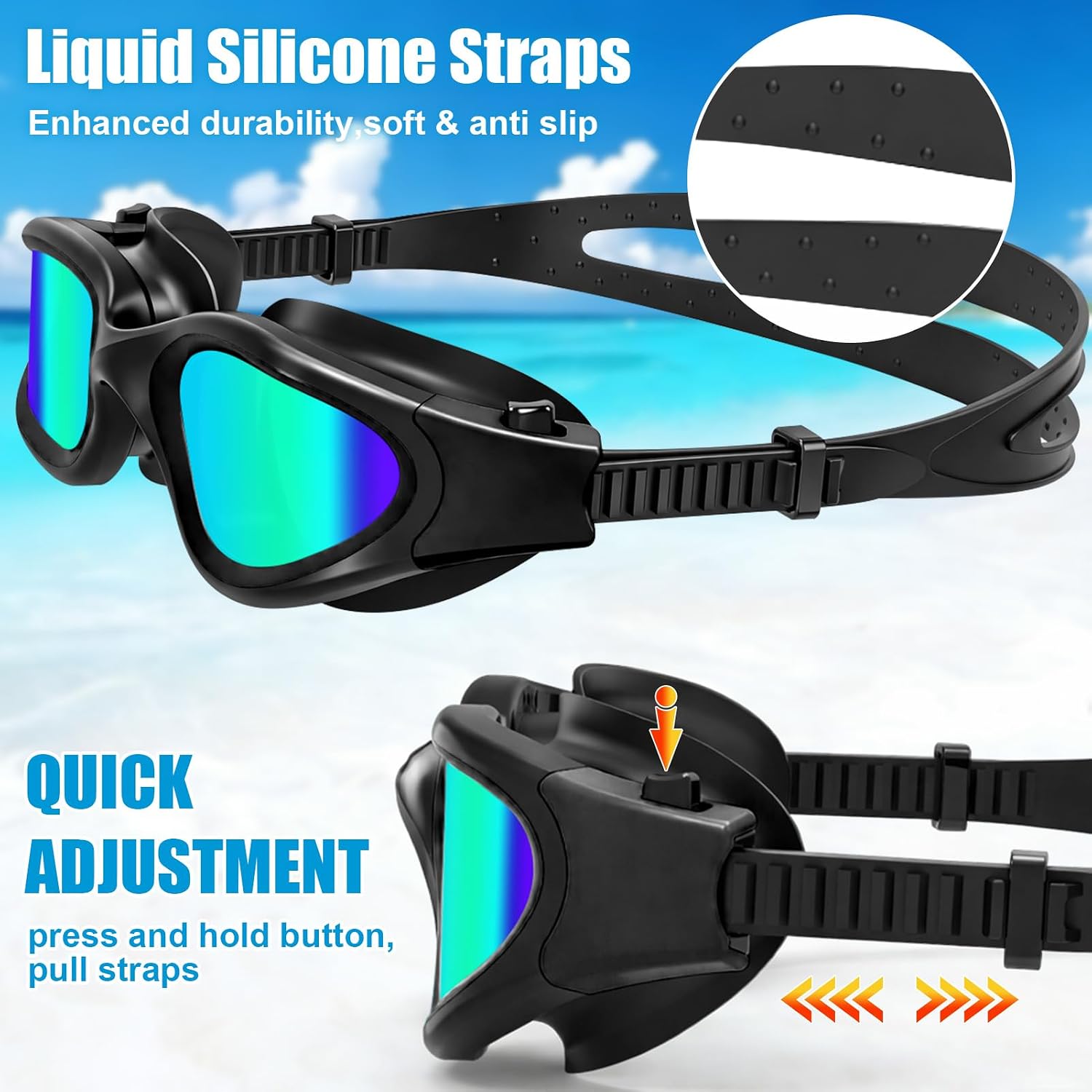 Detalle de Winline Swimming Goggles Clear Vision: Anti Fog, Anti UV, Anti Leak