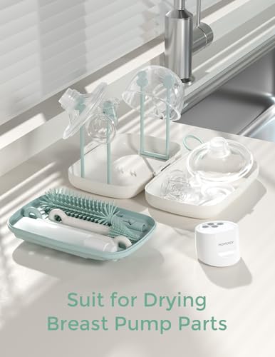 Thumbnail 6 de Momcozy 7-in-1 Babyflaschenbürsten-Set – komplettes Reinigungsset mit Silikonbürste, Strohhalbürste, Seifenspender und Trockengestell