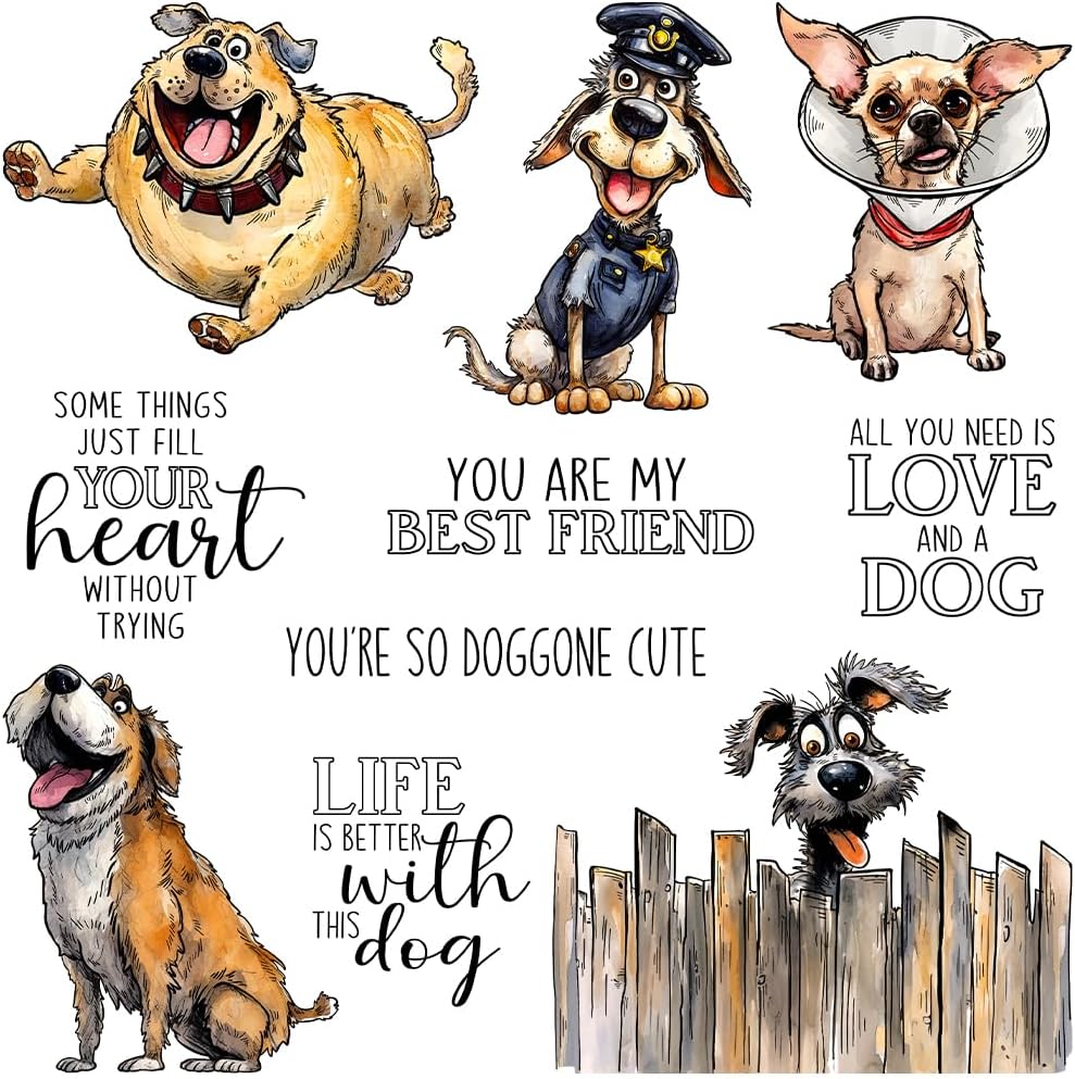 Detalle de FUGUT Dog Stamps and Dies 7.08 × 5.11 in